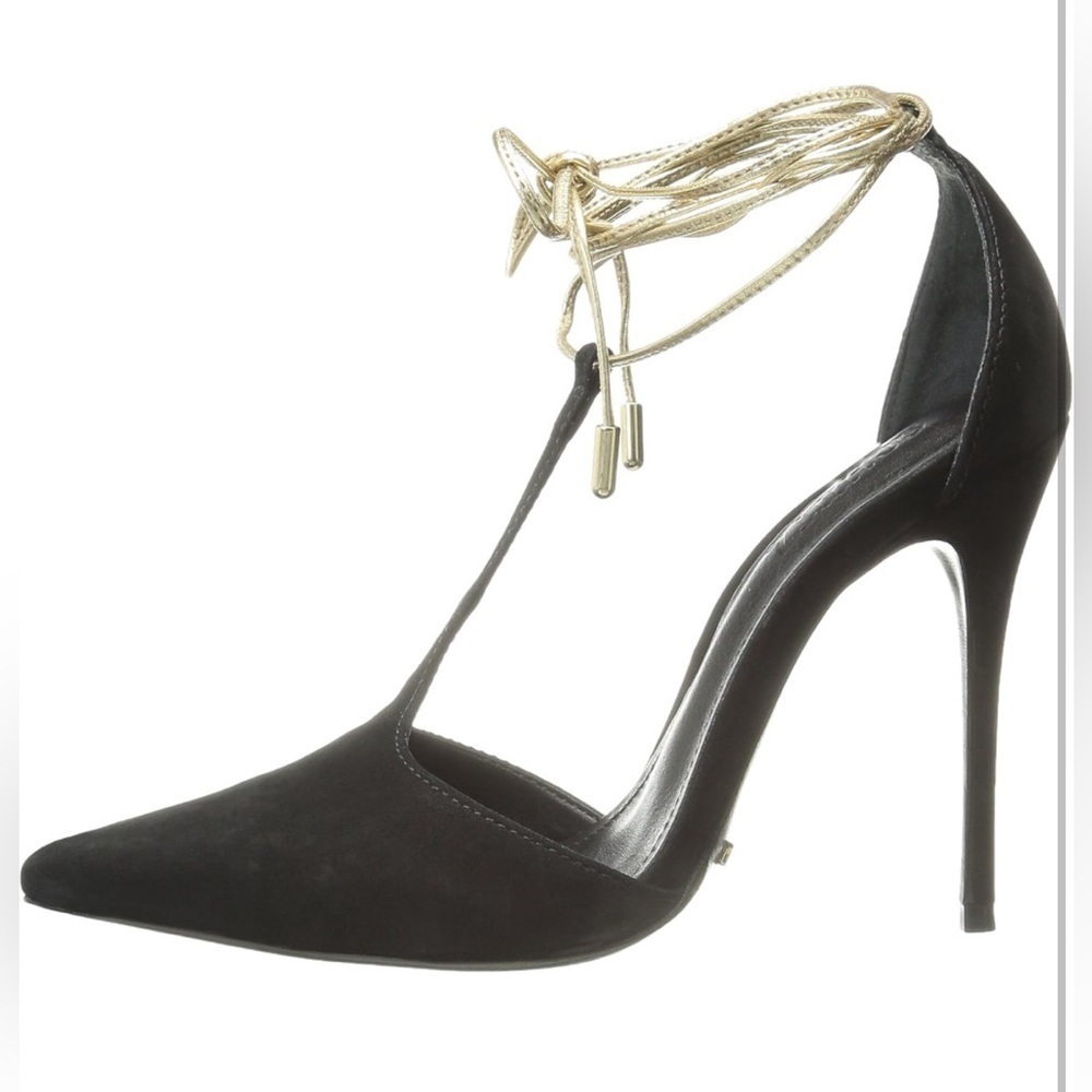 Schutz Women's MILEY Nobuck Dress Pump, Black 9.5 - Picture 8 of 8